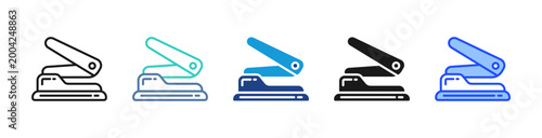 Stapler Tool icon set multiple style collection