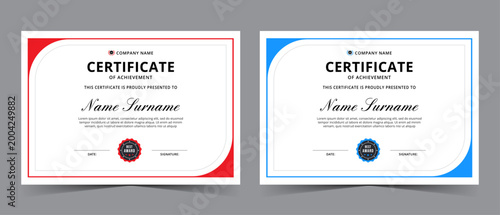 Certificate of Appreciation Template. Elegant Award Diploma Certificate Layout with Corporate Style