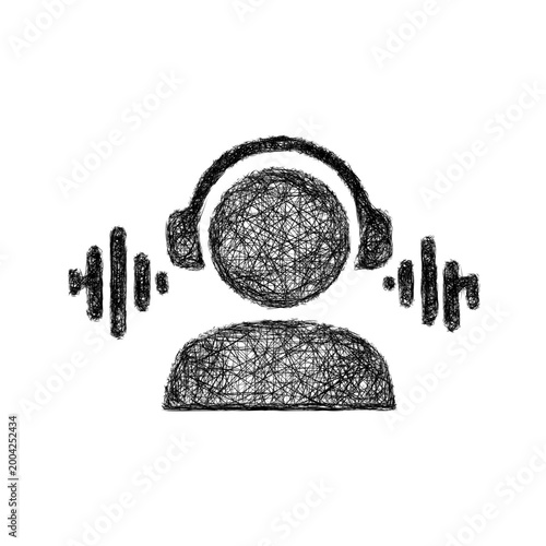 Sketch audio lesson icon design