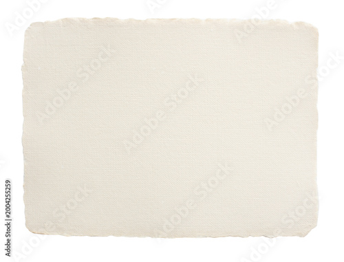 Piece of white blank paper isolated on transparent background. Minimal branding stationery mockup. Empty white page message note reminder card template. Business office isolated object