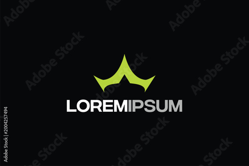 Abstract Crown logo design vector image template