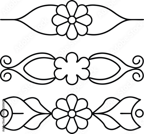 Elegant minimalist line art floral and leaf text dividers perfect for documents and design projects