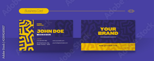 Creative Bold Geometric Business Card Template