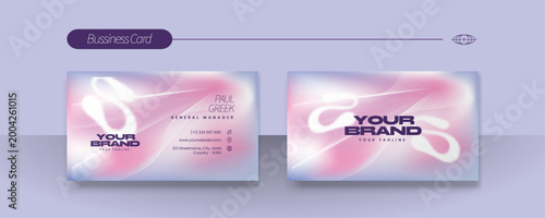 Y2k Creative Pink Gradient Bussiness Card