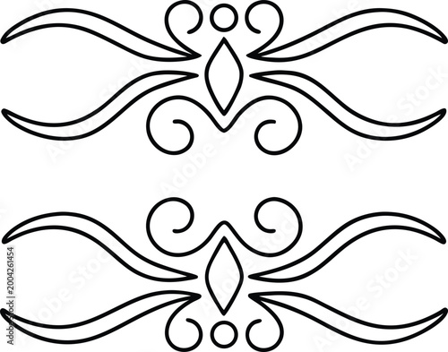 Floral swirl and leaf pattern designs