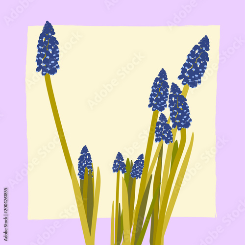 Blue Hyacinth Flower Illustration – Minimal Spring Botanical Design