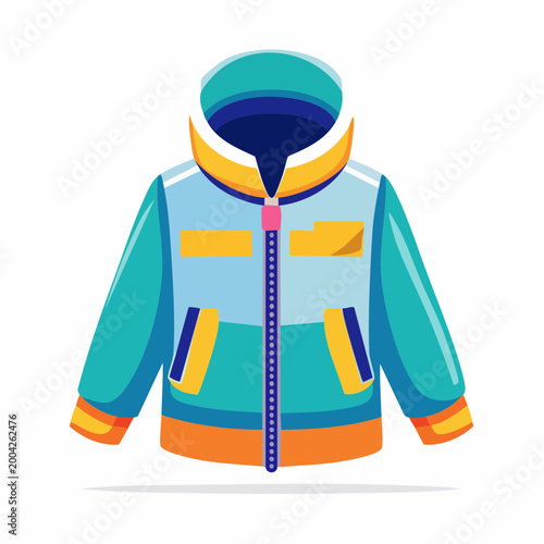 Colorful Winter Jacket Illustration
