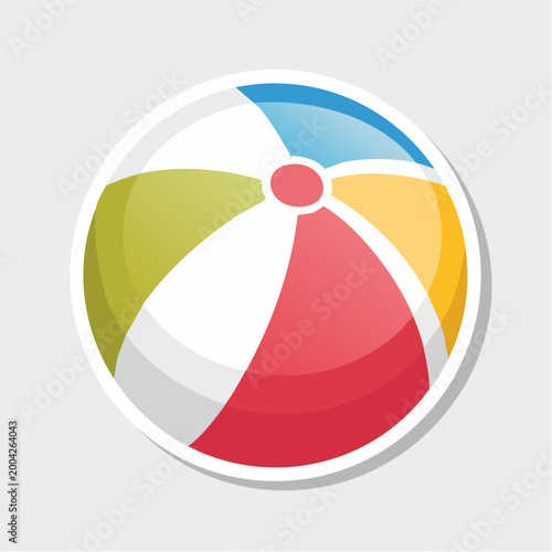 Colorful Beach Ball Illustration
