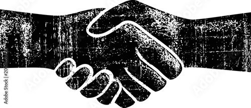 Handshake silhouette symbolizing agreement, partnership, cooperation, trust, and business connection