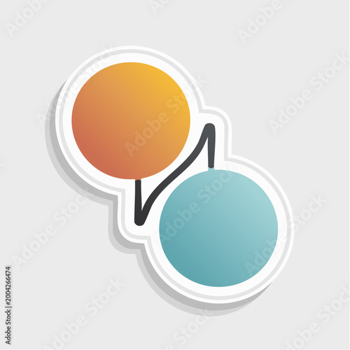 Two connected circles with gradient colors