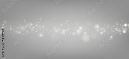 Tableau sur toile Transparent glitter particles shine with gentle motion