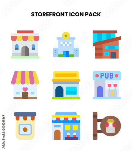 Storefront Flat Icons Pack