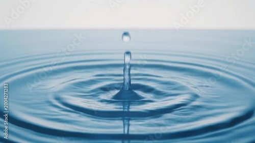 Water Drop Splash Ripple Dynamic Liquid Motion Close Up
