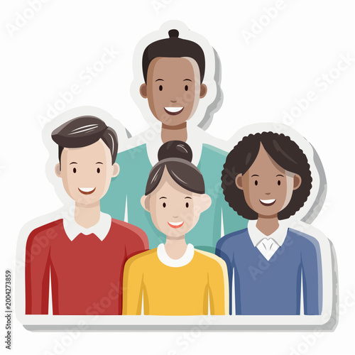 Diverse Group of People Smiling