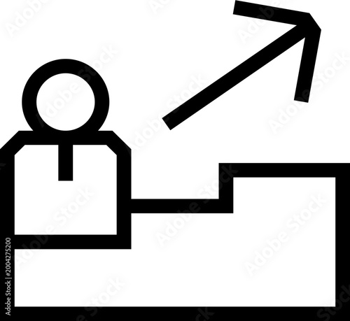 Leader Promoted Position Outline Icon