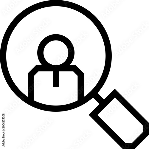 Leadership Searching Outline Icon