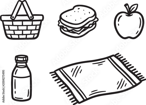 Hand drow style food art