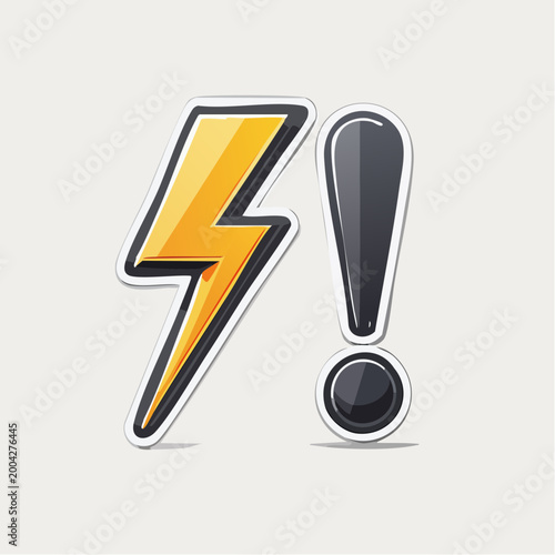 Lightning Bolt and Exclamation Mark Icons