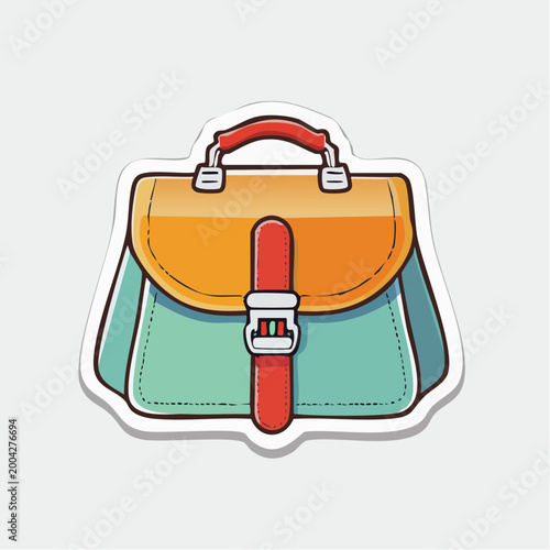 Cartoon Satchel Bag Illustration