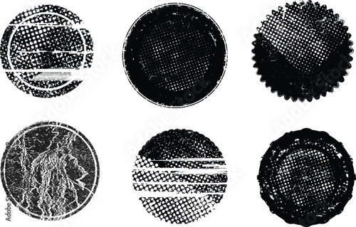 Grunge post Stamps Collection, Circles. Banners, Insignias , Logos, Icons, Labels and Badges Set . vector distress textures.blank shapes.