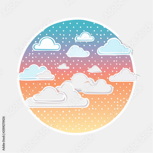 Stylized Clouds in a Gradient Sky