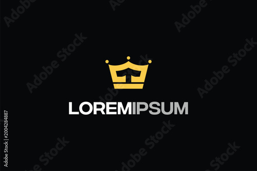Simple Crown logo vector image template