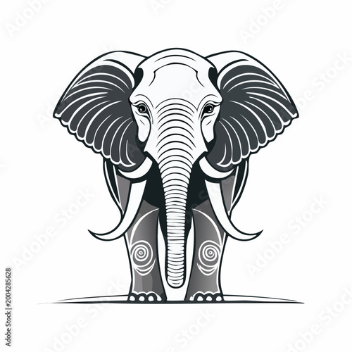 Stylized Elephant Illustration