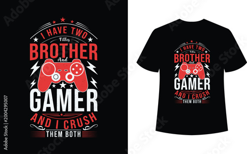 Gaming quote typography t-shirt design
