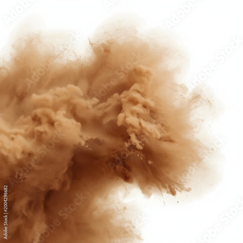 brown dust explosion vector illustration