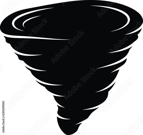 Black tornado vortex illustration