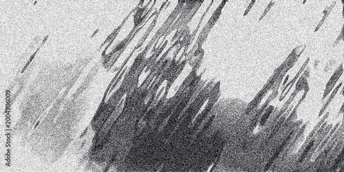 Canvas Print Abstract grayscale image with sharp diagonal streaks and a granular texture, cre