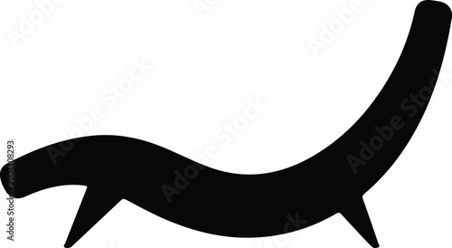 Billede på lærred Silhouette vector chaise longue lounge chair furniture isolated icon design