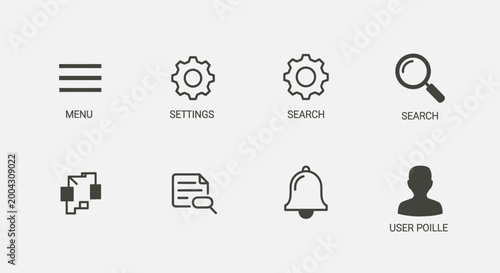 vector set of icons for web design