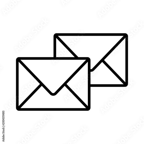 Mail icon vector. Letter Illustration sign. Mail delivery symbol. Mailing list logo.