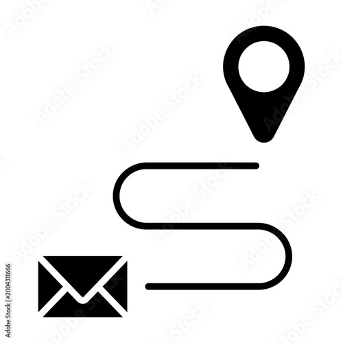 Mail icon vector. Letter Illustration sign. Mail delivery symbol. Mailing list logo.