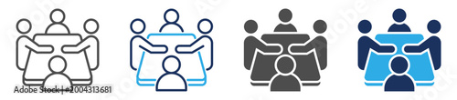 meeting icon set multi concept