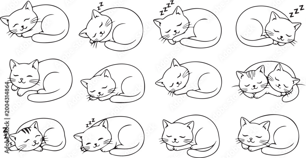 Obraz premium Hand drawn doodle style pig heads different angles vector