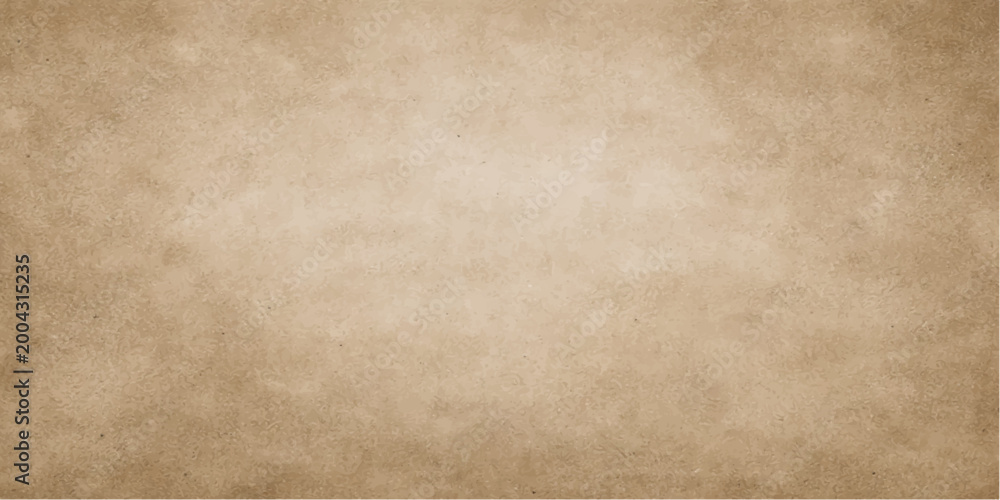 Fototapeta premium Worn vintage brown parchment paper texture with an aged grunge pattern and stained beige antique design for a blank retro wallpaper background