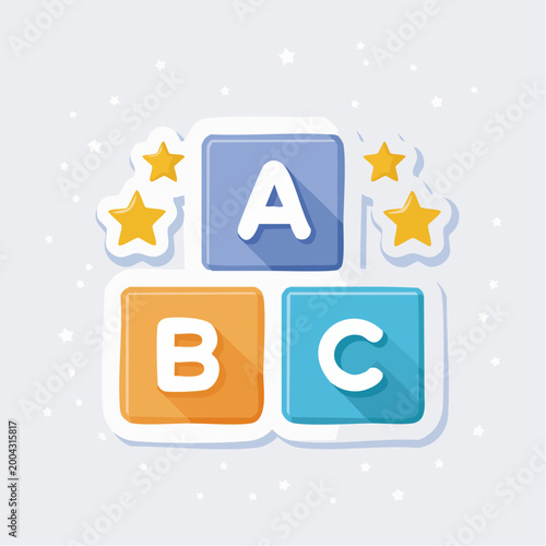 Alphabet Blocks ABC with Stars