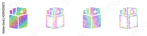 Multicolored sketch expansion pack icon design set