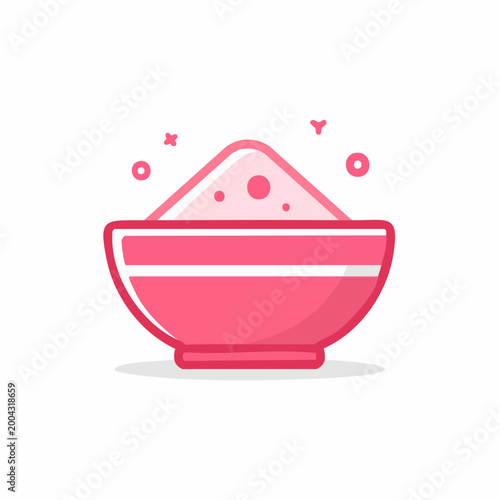 Pink Bowl of Powdered Substance