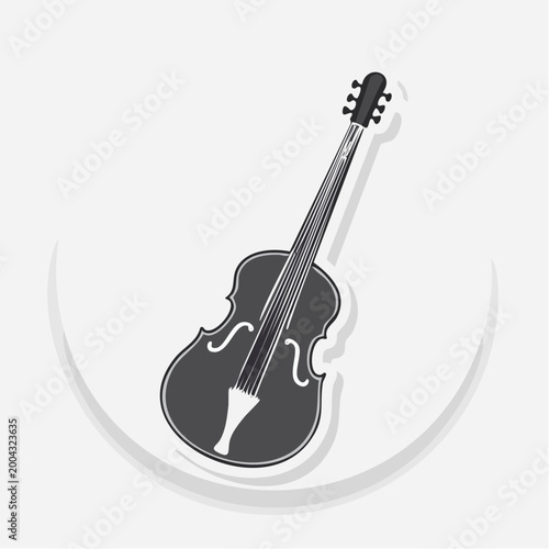 Stylized Violin Illustration