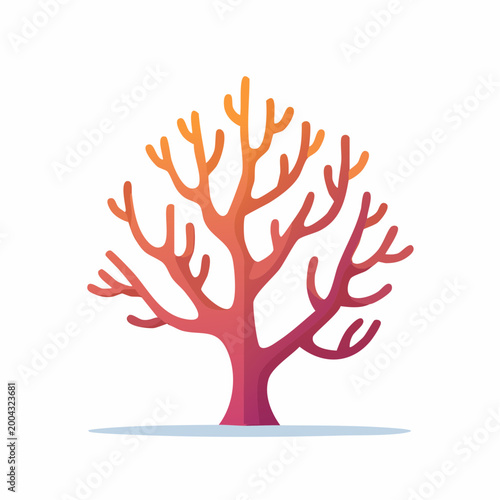 Stylized Coral Tree Illustration