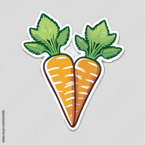 Two Carrots Heart Shape