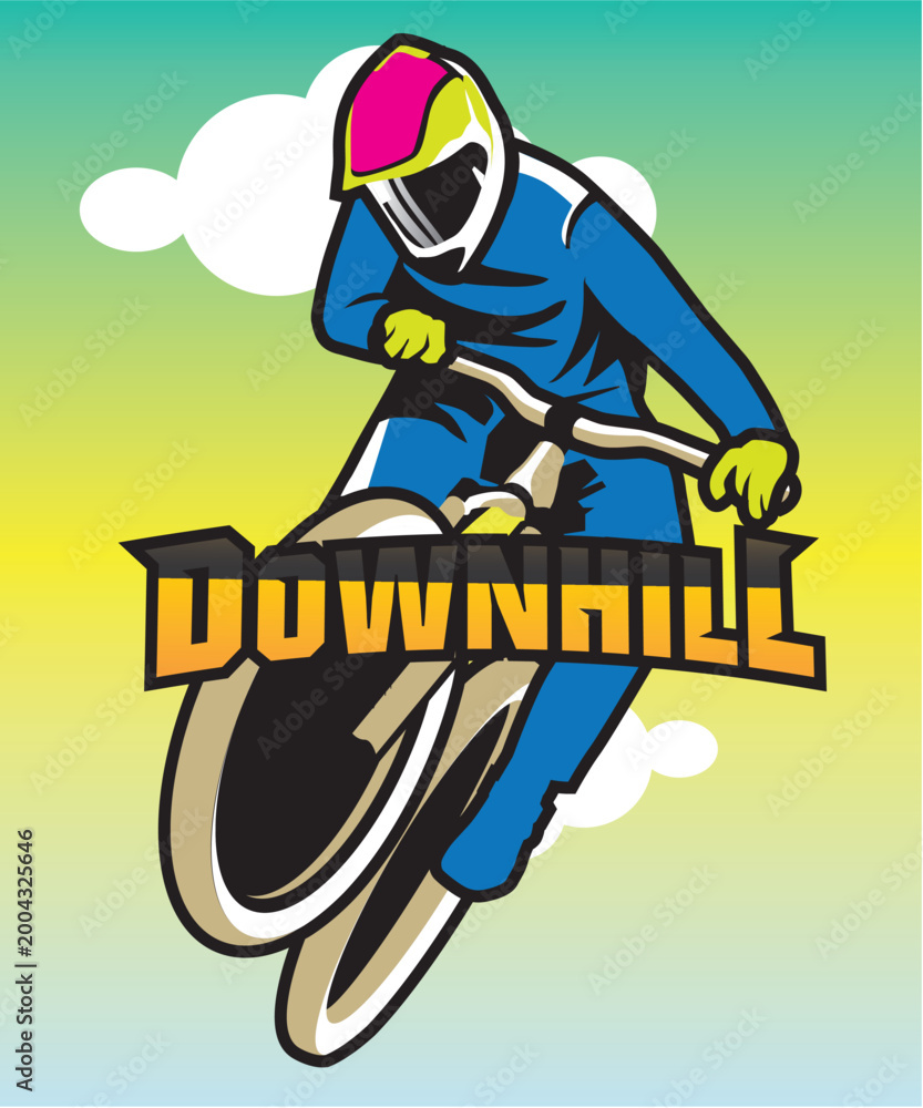 Fototapeta premium Downhill Logo