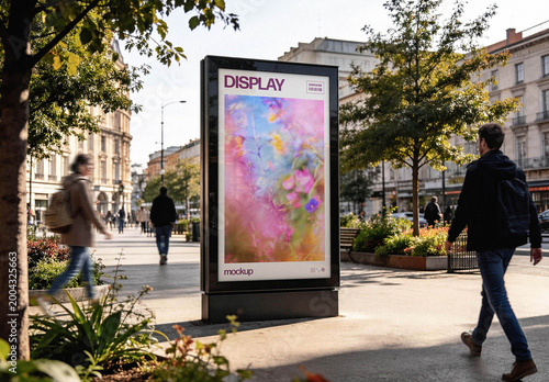 Outdoor Vertical Display Mockup – Advertising Branding Presentation (PSD)