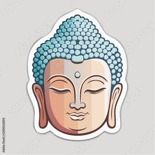 Stylized Buddha Face Illustration