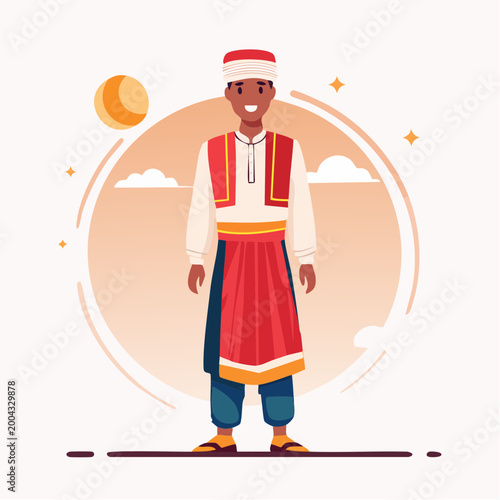 Man in Traditional Clothing