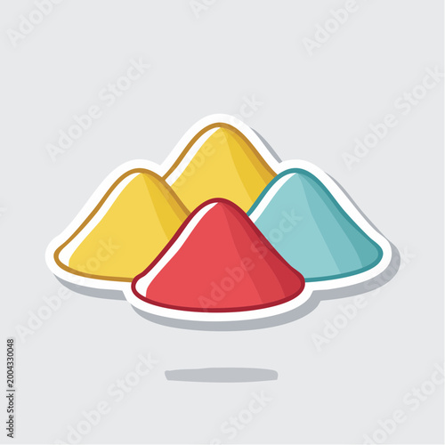 Colorful Powder Piles