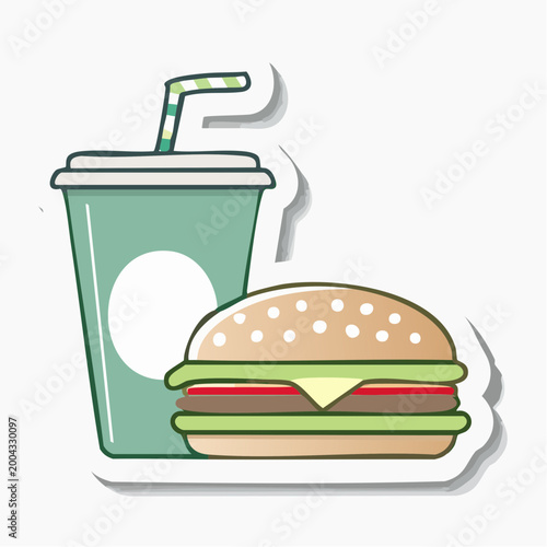 Burger and Drink Icon